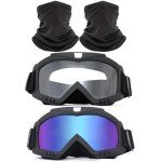2 Pack Off-Road Goggles with Neck Gaiter