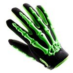 Green Skeleton Gloves for MX, BMX, and ATV Riding