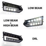 Ranger LED Headlight Assembly with DRL Halo Kit