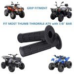Black 7/8" Soft Rubber ATV Hand Grips