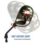 360-Degree ATV Side Rearview Mirror with Mount