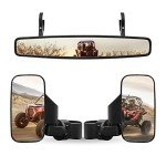 UTV Side & Center Mirrors for 1.75"-2" Roll Bars