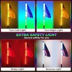 RGB LED Whip Lights for UTV and ATV