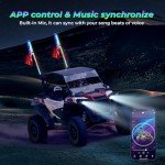 RGB LED Whip Lights for UTV and ATV