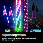 LED Whip Lights with Remote Control - 2 Pack