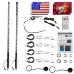 LED Whip Lights with Remote Control - 2 Pack
