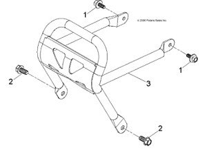 Polaris Predator 50 Front Gloss Black ATV Bumper