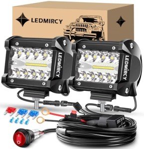 4-Inch LED Pod Lights Kit with Wiring Harness