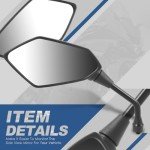 Universal ATV Rear View Mirrors with Adjustable Mount