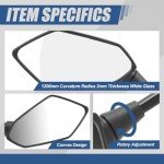 Universal ATV Rear View Mirrors with Adjustable Mount