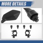 Universal ATV Rear View Mirrors with Adjustable Mount