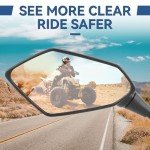 Universal ATV Rear View Mirrors with Adjustable Mount