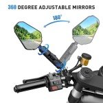 Vibration-Free 360° ATV Rear View Mirror