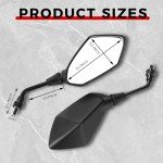 ATV Handlebar Mirrors - 360° Swivel Design