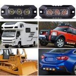 Raryloy 3-LED Strobe Lights for Vehicles - 4pcs