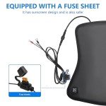Surakey Heated Waterproof Motorcycle Seat Cushion Pad