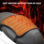 Surakey Heated Waterproof Motorcycle Seat Cushion Pad