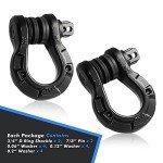 AyA Gear 3/4" D Ring Shackles (2 Pack)
