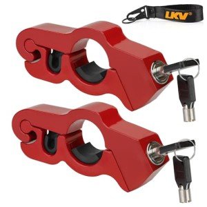 Universal ATV Handlebar Lock and Grip Set - Red