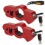 Universal ATV Handlebar Lock and Grip Set - Red