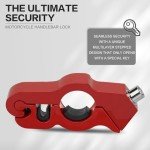 Universal ATV Handlebar Lock and Grip Set - Red