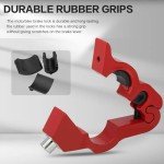 Universal ATV Handlebar Lock and Grip Set - Red