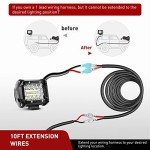 Nilight 2-Pack 10ft LED Light Wiring Harness