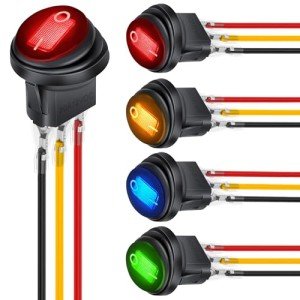 Nilight 5-Pack LED Rocker Switches for Vehicles