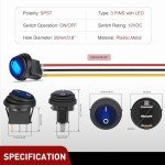 Nilight 5-Pack LED Rocker Switches for Vehicles