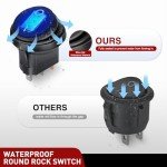 Nilight 5-Pack LED Rocker Switches for Vehicles