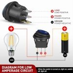 Nilight 5-Pack LED Rocker Switches for Vehicles