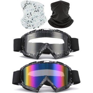4 Pack Dirt Bike Goggles with Face Cover