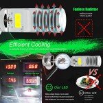 HONLEEX 2pcs AC9-48V P15D H6M LED Motorcycle Headlight Bulbs 1800LM Super Bright 4xCOB Chips High/Low Beam LED Lamps for Yamaha,ATVS YFM350 450 400 660 700 Raptor.Xenon White.6500K.