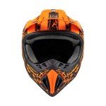 Matte Orange Adult ATV Off-Road Helmet (Large)