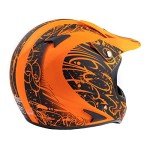 Matte Orange Adult ATV Off-Road Helmet (Large)