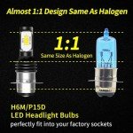 ZEBANERT H6M Motorcycle ATV bulb Fit for Honda TRX 250 300 350 400 450 700 fog light Bulbs, Fit for Yamaha Big Bear 350 Warrior 350 Light Bulbs,H6M/P15D fog light Bulbs, 60W 6000K White, 2-Pack