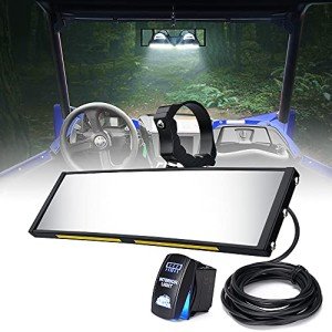 Xprite 9" UTV Mirror with LED Lights