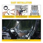 Xprite 9" UTV Mirror with LED Lights