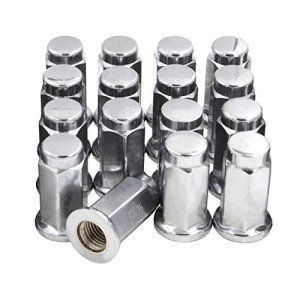 16 Chrome M10x1.25 Flat Seat ATV Lug Nuts