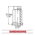 16 Chrome M10x1.25 Flat Seat ATV Lug Nuts