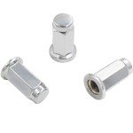 16 Chrome M10x1.25 Flat Seat ATV Lug Nuts