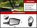 SuperATV UTV Side View Mirrors for Arctic Cat