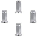 16 Chrome M10x1.25 Flat Seat ATV Lug Nuts