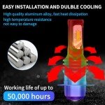 Biromanle H6 P15D H6M ATV Motorcycle fog light Bulbs,300% Brighter 8000LM 6000K White h6m Hi/lo Beam fog light,compatible with Yamaha YFZ YFM Raptor Grizzly Kodiak Motorbike Tractor (2 Pack)