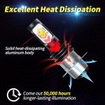 ZEBANERT H6M Motorcycle ATV bulb Fit for Honda TRX 250 300 350 400 450 700 fog light Bulbs, Fit for Yamaha Big Bear 350 Warrior 350 Light Bulbs,H6M/P15D fog light Bulbs, 60W 6000K White, 2-Pack