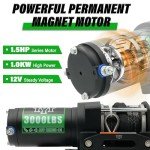 3000 lb ATV Winch with Wireless Remote Control