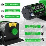 STEGODON 2500 lb. 12V ATV/UTV Electric Winch