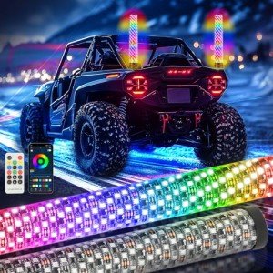 RGB LED Whip Light Set for ATV and UTV