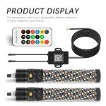 RGB LED Whip Light Set for ATV and UTV