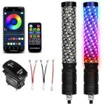 2 Pack LED Whip Lights with App & Remote
